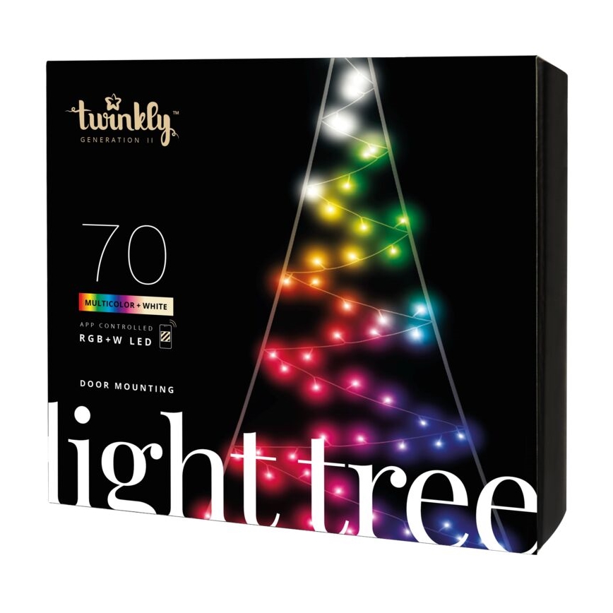 Twinkly - LED RGBW Dimming Εξωτερικού χώρου Χριστουγεννιάτικο δέντρο LIGHT TREE 70xLED IP44 Wi-Fi