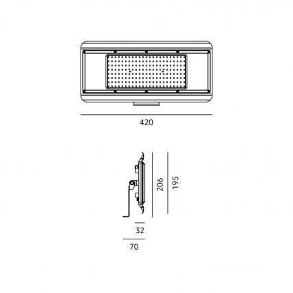 Τεχνικό φωτιστικό LED 4 σε 1 MULTILUXO LED/200W/230V 4000K IP65 42 cm