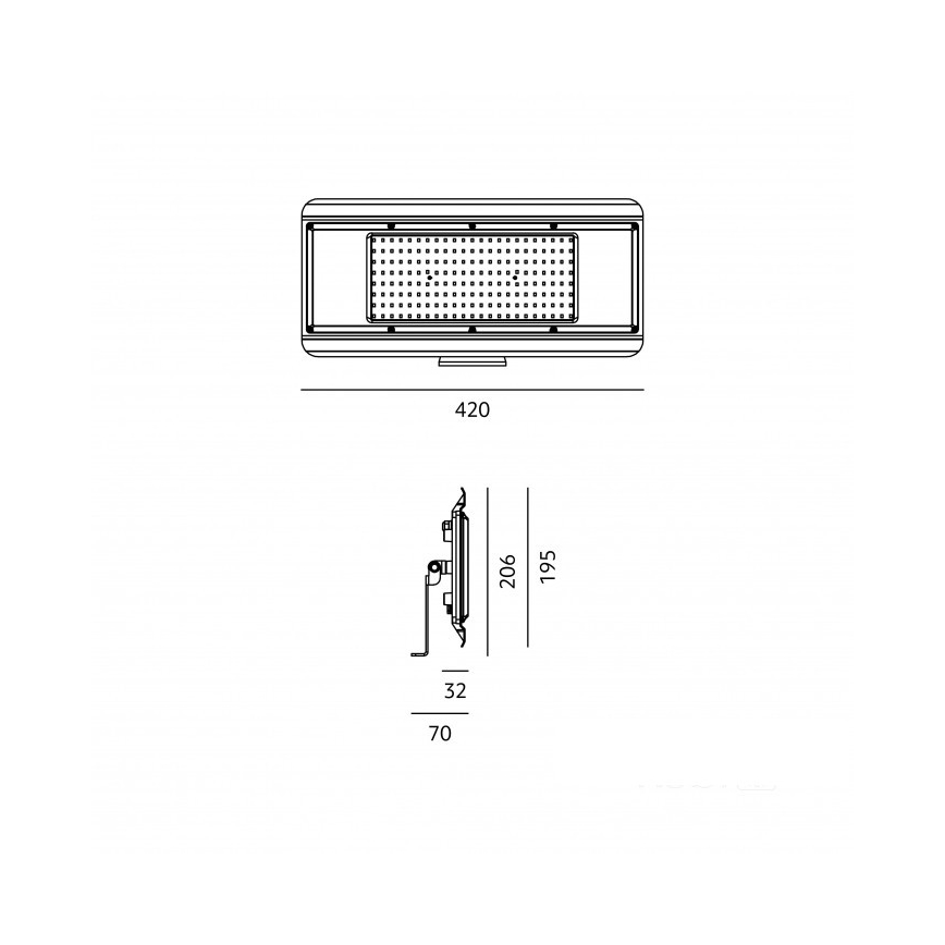 Τεχνικό φωτιστικό LED 4 σε 1 MULTILUXO LED/200W/230V 4000K IP65 42 cm