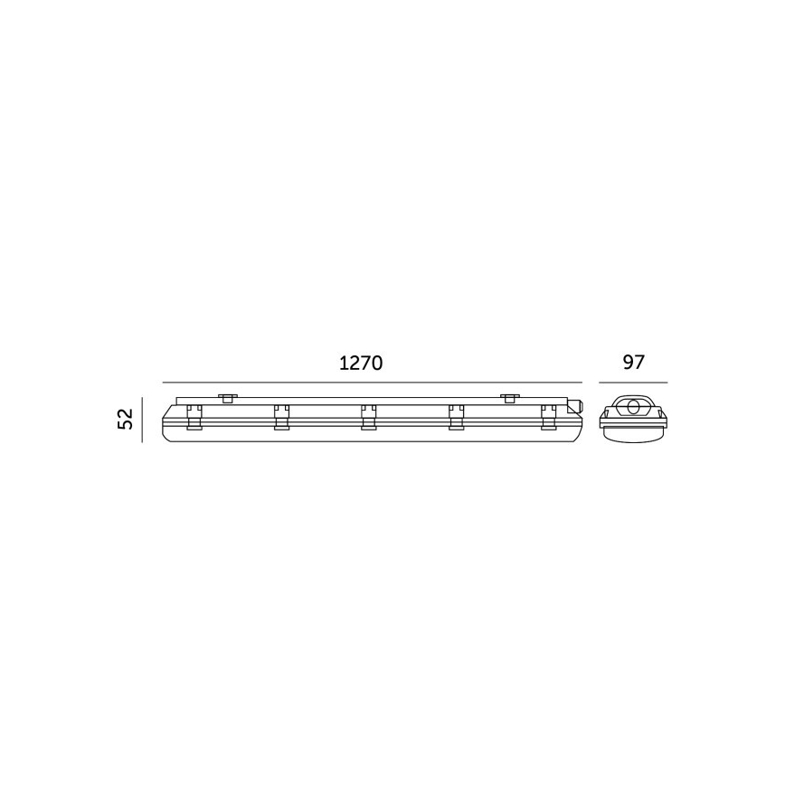 Τεχνικό φωτιστικό φθορισμού HERMIC T8 2xG13/18W/230V IP65