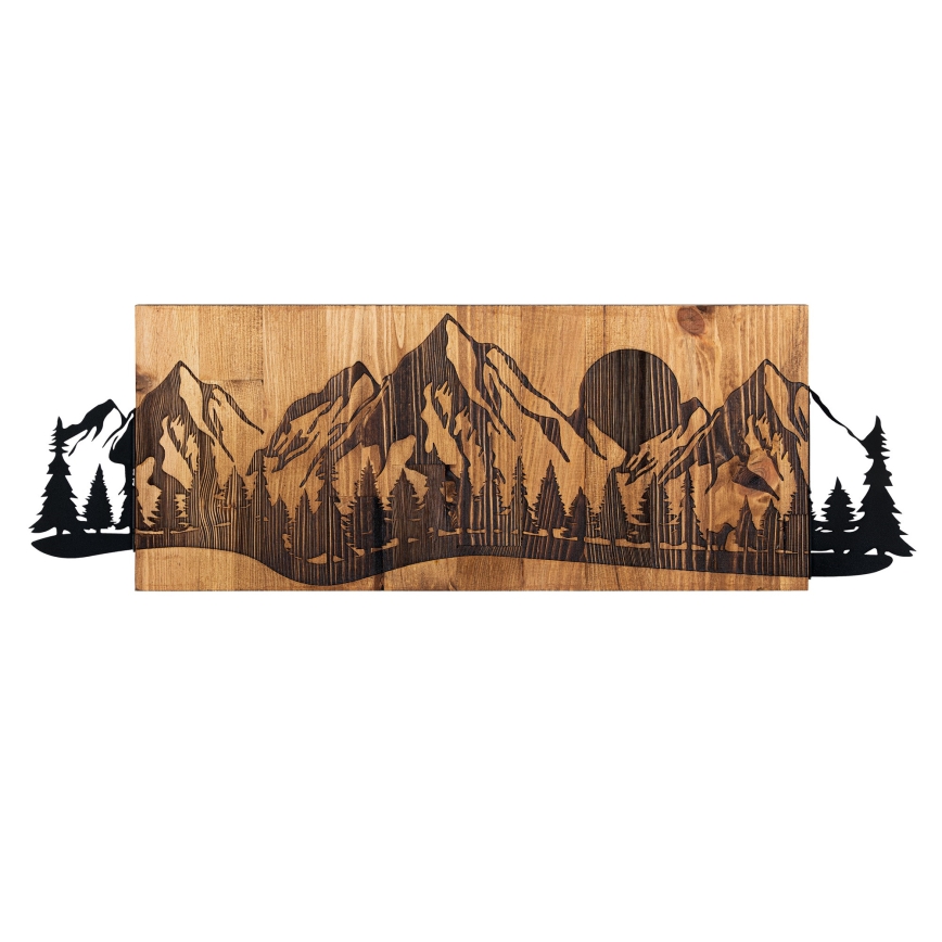 Διακοσμητικό τοίχου 75,5x24,5 εκ. βουνά ξύλο/μέταλλο