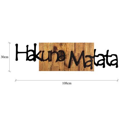 Διακοσμητικό τοίχου 30x108 εκ. ξύλο/μέταλλο