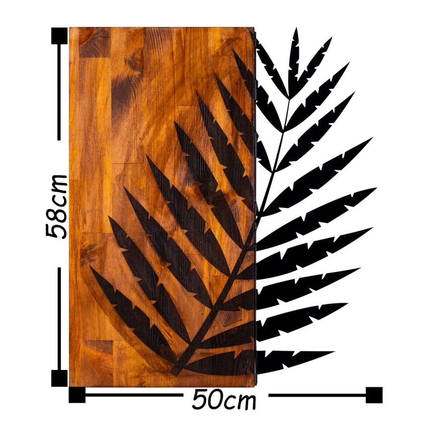 Διακοσμητικό τοίχου 58x50 εκ. φύλλο ξύλο/μέταλλο