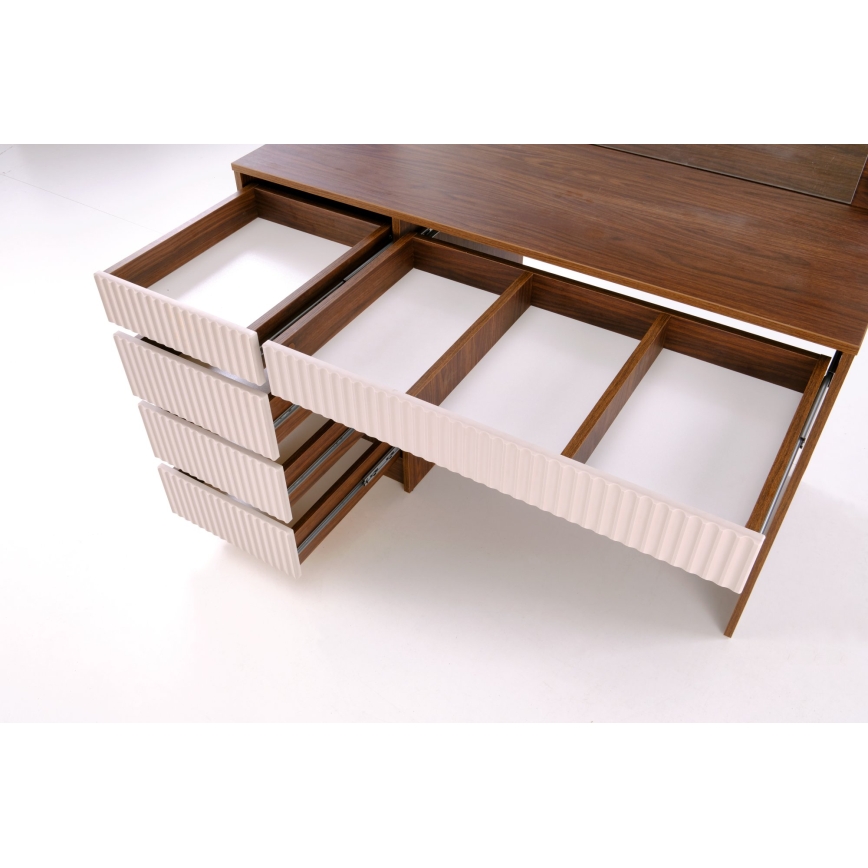 Τουαλέτα AMORIO 120x55 cm κασμίρ/ντεκόρ καρυδιάς