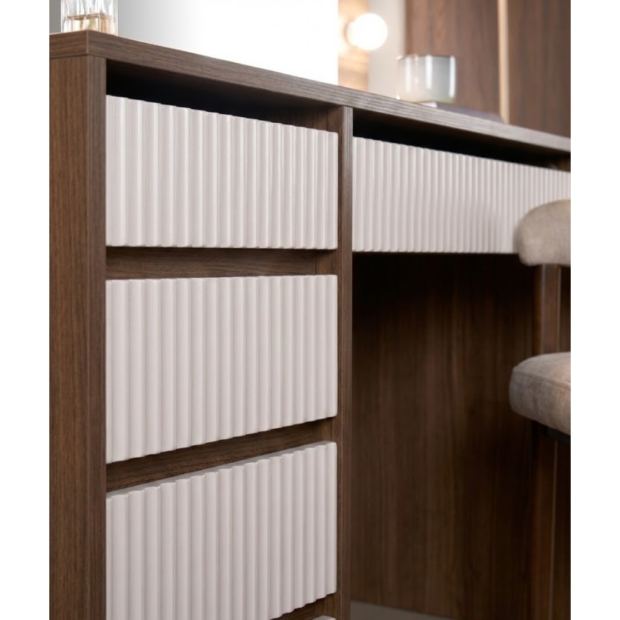 Τουαλέτα AMORIO 120x55 cm κασμίρ/ντεκόρ καρυδιάς