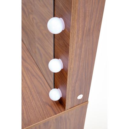 Τουαλέτα AMORIO 120x55 cm κασμίρ/ντεκόρ καρυδιάς