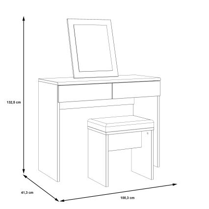 Τουαλέτα ERO + σκαμπό, καφέ/μαύρο