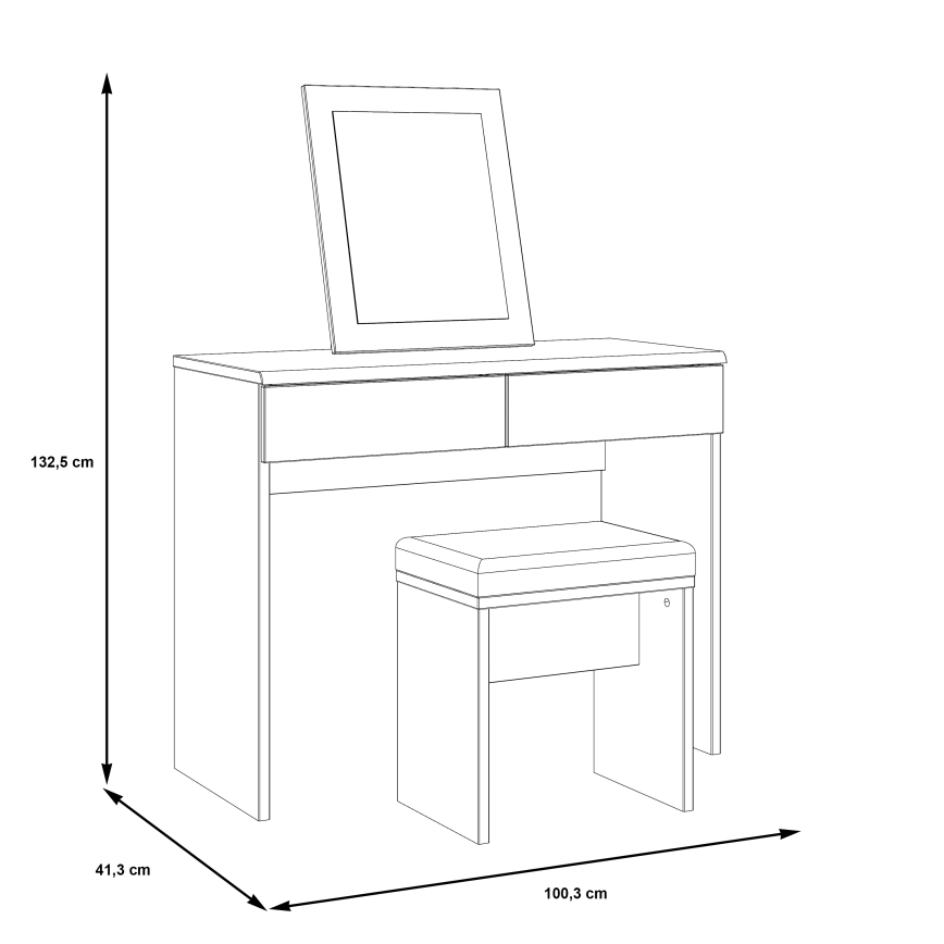 Τουαλέτα ERO + σκαμπό, καφέ/μαύρο