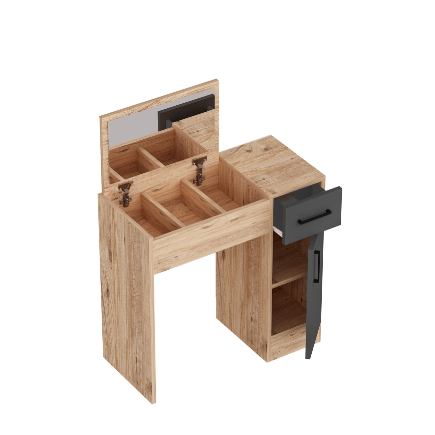 Τουαλέτα INCI 108,8x77 εκ. πεύκο ατλαντικό/ανθρακί