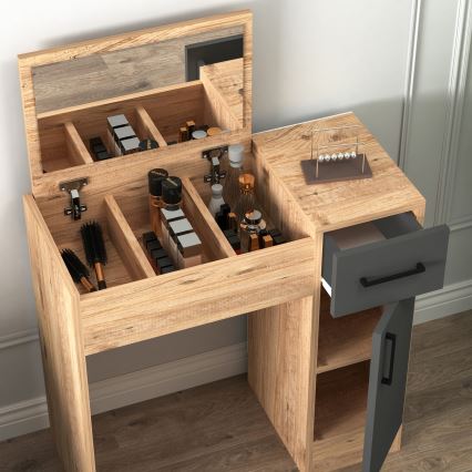 Τουαλέτα INCI 108,8x77 εκ. πεύκο ατλαντικό/ανθρακί