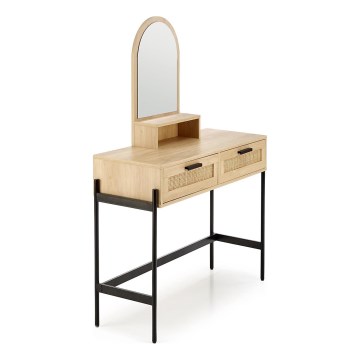 Τουαλέτα κρεβατοκάμαρας CARMEN 136x104 cm μπεζ/μαύρο