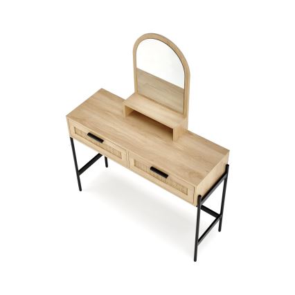 Τουαλέτα κρεβατοκάμαρας CARMEN 136x104 cm μπεζ/μαύρο