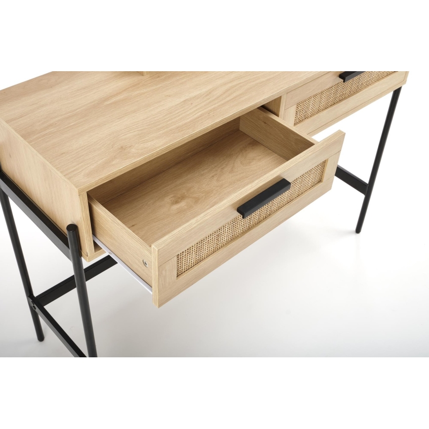 Τουαλέτα κρεβατοκάμαρας CARMEN 136x104 cm μπεζ/μαύρο