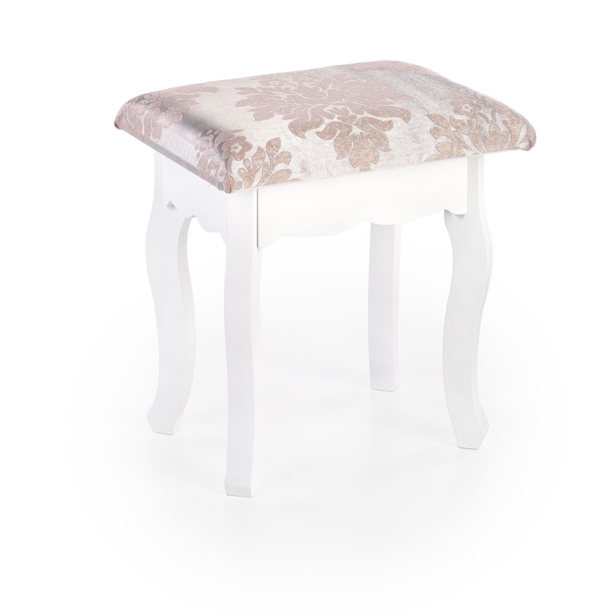 Τουαλέτα κρεβατοκάμαρας SARA 80x130 cm + stool 45x37 cm λευκό