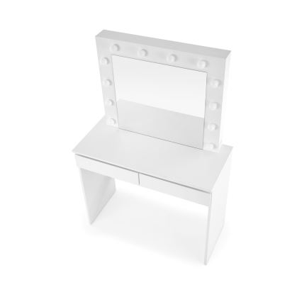 Τουαλέτα κρεβατοκάμαρας με φωτισμό LED HOLLYWOOD 140x94 cm λευκό