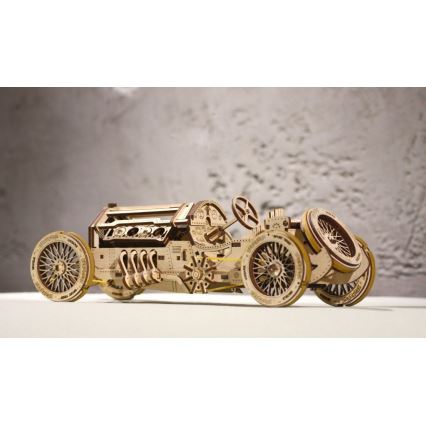 Ugears - 3D ξύλινο μηχανικό παζλ U9 Αυτοκίνητο Grand Prix
