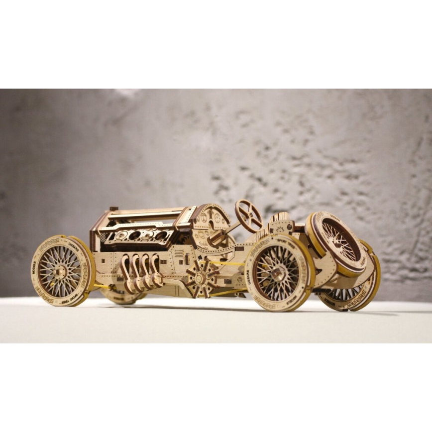 Ugears - 3D ξύλινο μηχανικό παζλ U9 Αυτοκίνητο Grand Prix