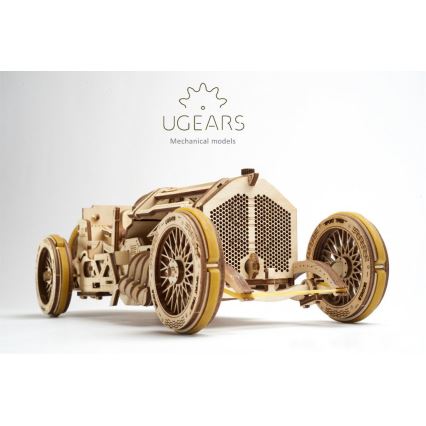 Ugears - 3D ξύλινο μηχανικό παζλ U9 Αυτοκίνητο Grand Prix