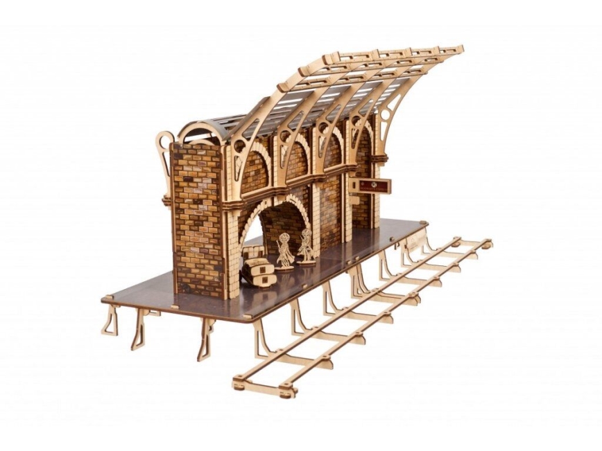 Ugears - 3D ξύλινο μηχανικό παζλ Harry Potter πλατφόρμα τρένου
