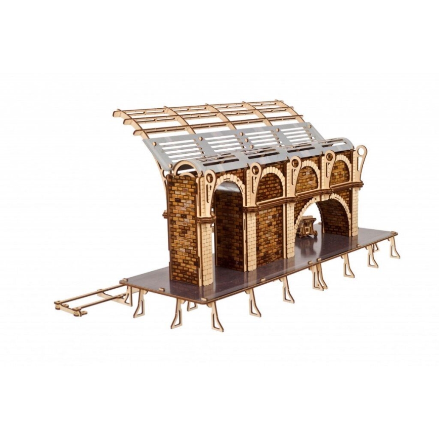Ugears - 3D ξύλινο μηχανικό παζλ Harry Potter πλατφόρμα τρένου