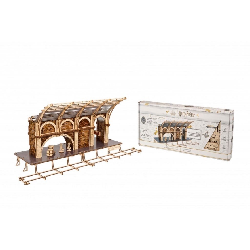 Ugears - 3D ξύλινο μηχανικό παζλ Harry Potter πλατφόρμα τρένου