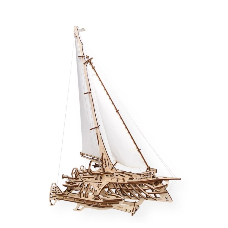 Ugears - 3D ξύλινο μηχανικό παζλ Ιστιοφόρο Merihobus trimaran