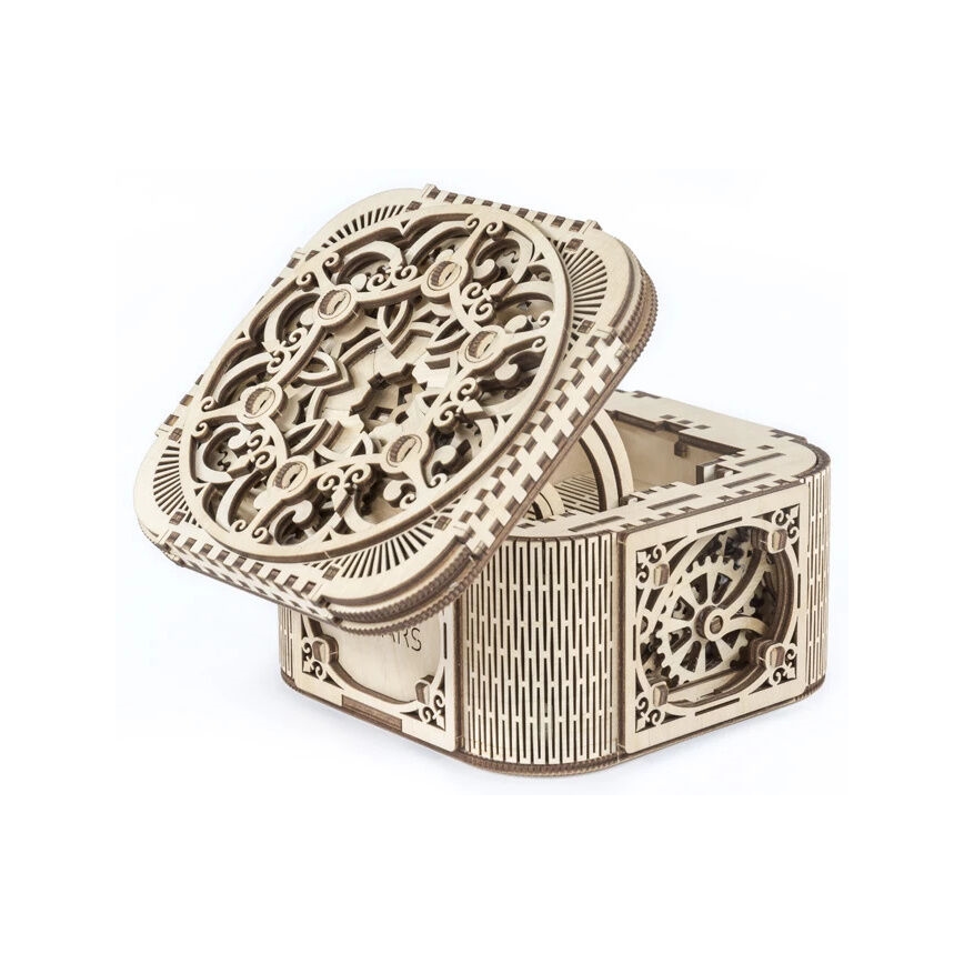 Ugears - 3D ξύλινο μηχανικό παζλ κουτί κοσμήματος