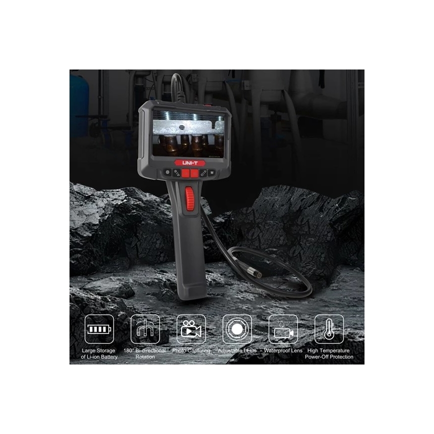 Uni-T UT663B - Βιντεοενδοσκόπιο 3,7V 3000 mAh IP67 3m