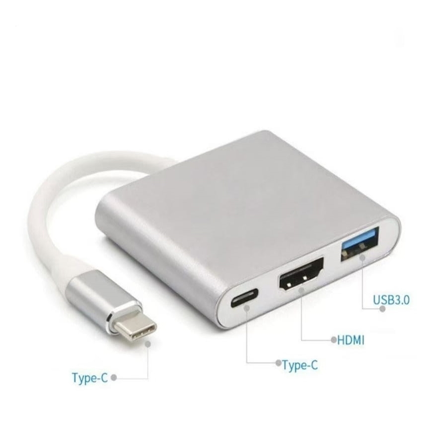 USB-C hub 3 σε 1 με Power Delivery 100W και έξοδο HDMI 4K