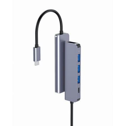 USB-C hub 5 σε 1 με Power Delivery 100W