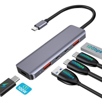 USB-C hub 5-σε-1 με Power Delivery 100W