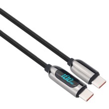 USB-C καλώδιο με ένα display 100W 1m