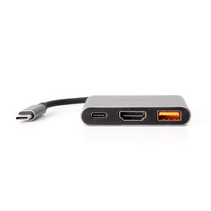 USB hub 3σε1 100W HDMI 4K