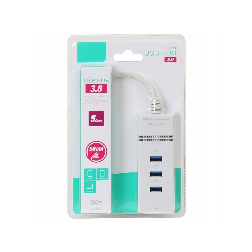 USB HUB 4xUSB 3.0 θύρα 50 cm
