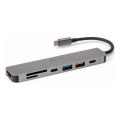USB hub 7σε1 Power Delivery 100W HDMI 4K
