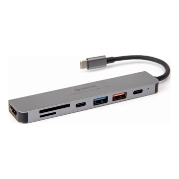 USB hub 7σε1 Power Delivery 100W HDMI 4K