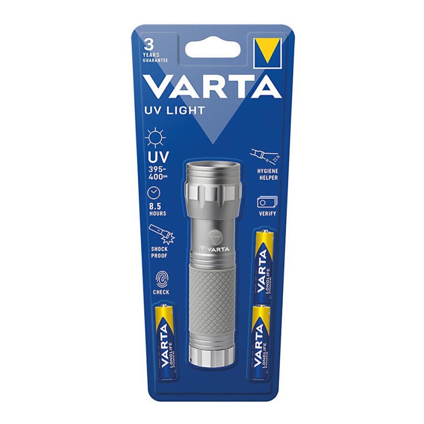 Varta 15638101421 - Φακός LED UV LIGHT UV/3xAAA