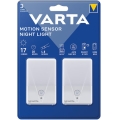 Varta 16624101402 - ΣΕΤ 2x LED Φωτιστικό νυκτός με αισθητήρα NIGHT LIGHT LED/3xAAA