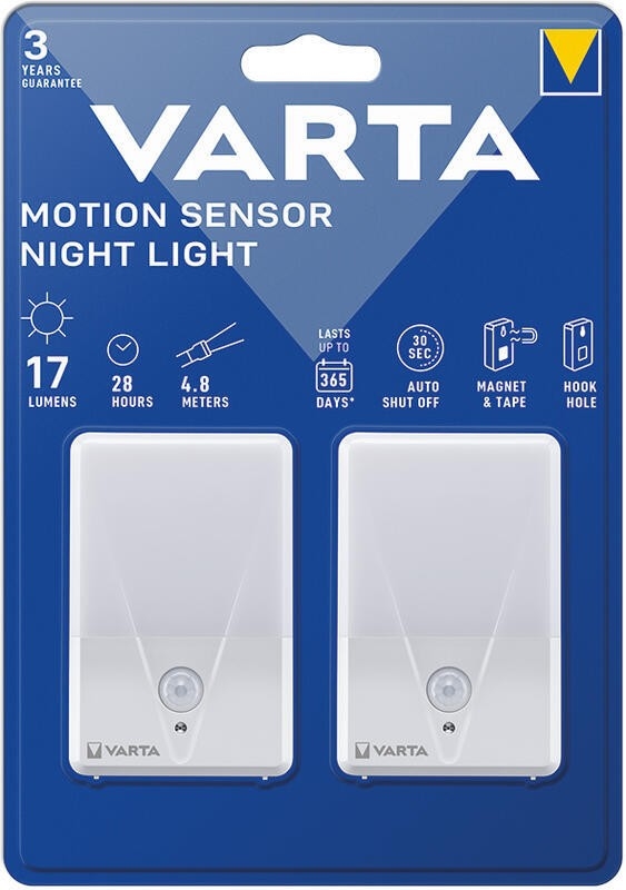 Varta 16624101402 - ΣΕΤ 2x Φωτάκι νυκτός LED με αισθητήρα NIGHT LIGHT LED/3xAAA