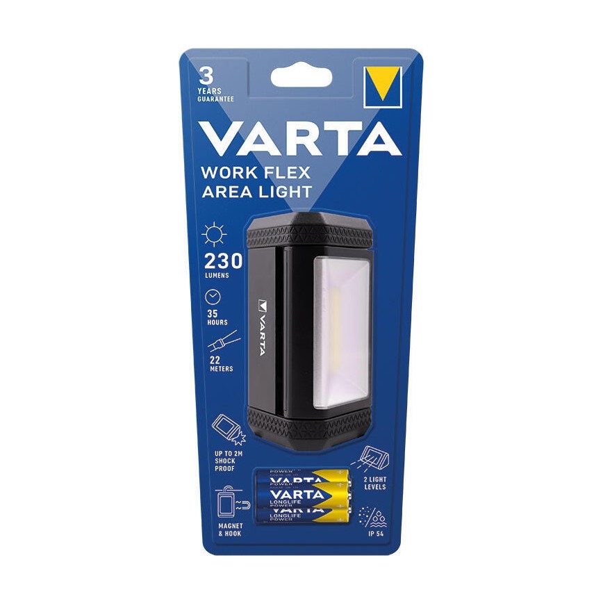 Varta 17648101421 - Varta 17648101421 - Φορητός φακός LED WORK FLEX AREA LIGHT LED/3xAA IP54	 WORK FLEX AREA LIGHT LED/3xAA IP54