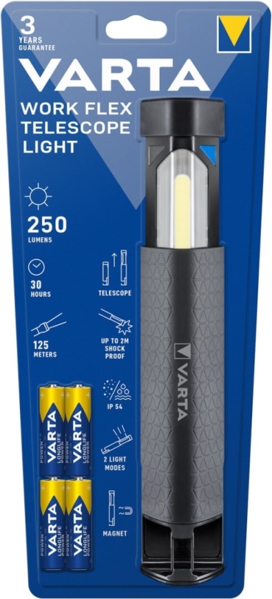 Varta 18646101421 - Φακός LED WORK FLEX LED/4xAA IP54