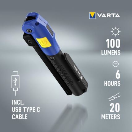 Varta 18649101401 - Επαναφορτιζόμενος φακός LED WORK FLEX F20R LED/5V IP54