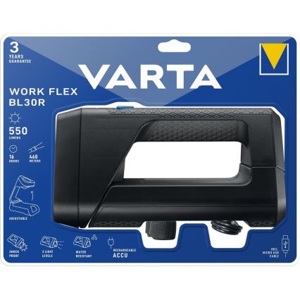 Varta 18684101401 - LED Portable flashlight WORK FLEX LED/5W/5V 2600mAh IPX4