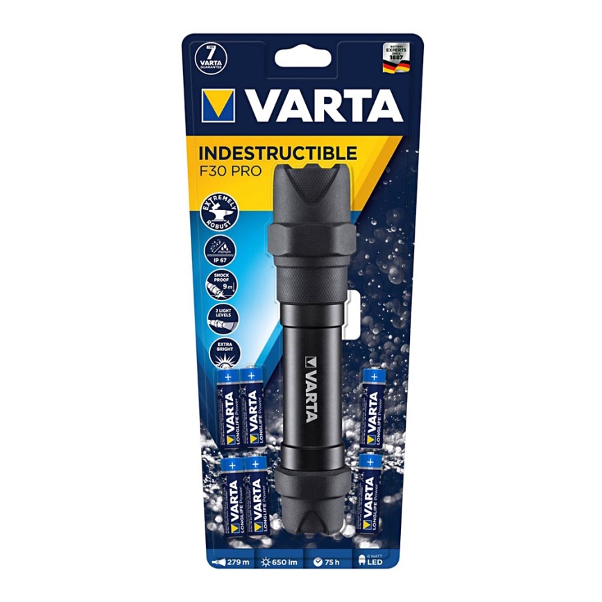 Varta 18714101421 - Φακός LED INDESTRUCTIBLE LED/6W/6xAA