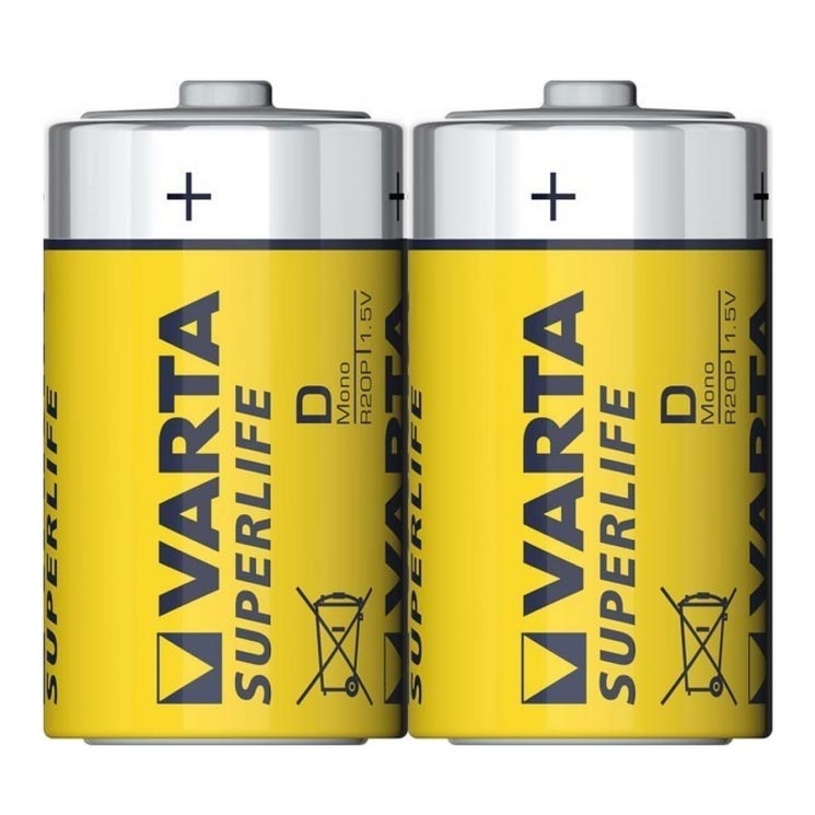 Varta 2020 - 2 τμχ Μπαταρία ψευδαργύρου-άνθρακα SUPERLIFE D 1,5V