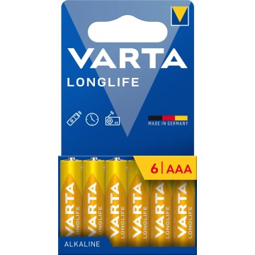Varta 4103101746 - 6 τμχ Αλκαλική μπαταρία LONGLIFE AAA 1,5V
