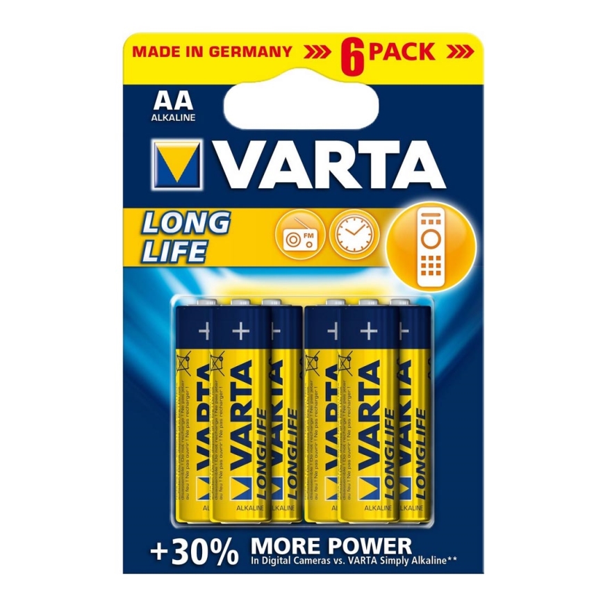 Varta 4106 - 6 τμχ Αλκαλική μπαταρία LONGLIFE EXTRA AA 1,5V