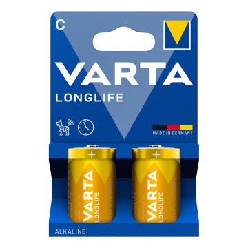 Varta 4114101422 - 2 τεμ. Αλκαλικές μπαταρίες LONGLIFE LR14/C 1,5V