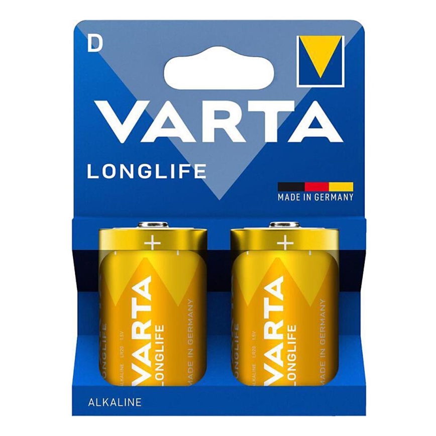 Varta 4120101422 - 2 τμχ Αλκαλική μπαταρία LONGLIFE D 1,5V