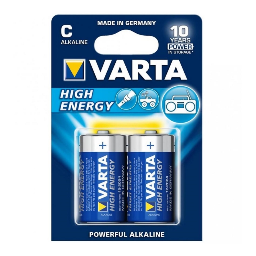 Varta 4914 - 2 τμχ Αλκαλική μπαταρία HIGH ENERGY C 1,5V